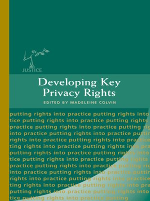 cover image of Developing Key Privacy Rights